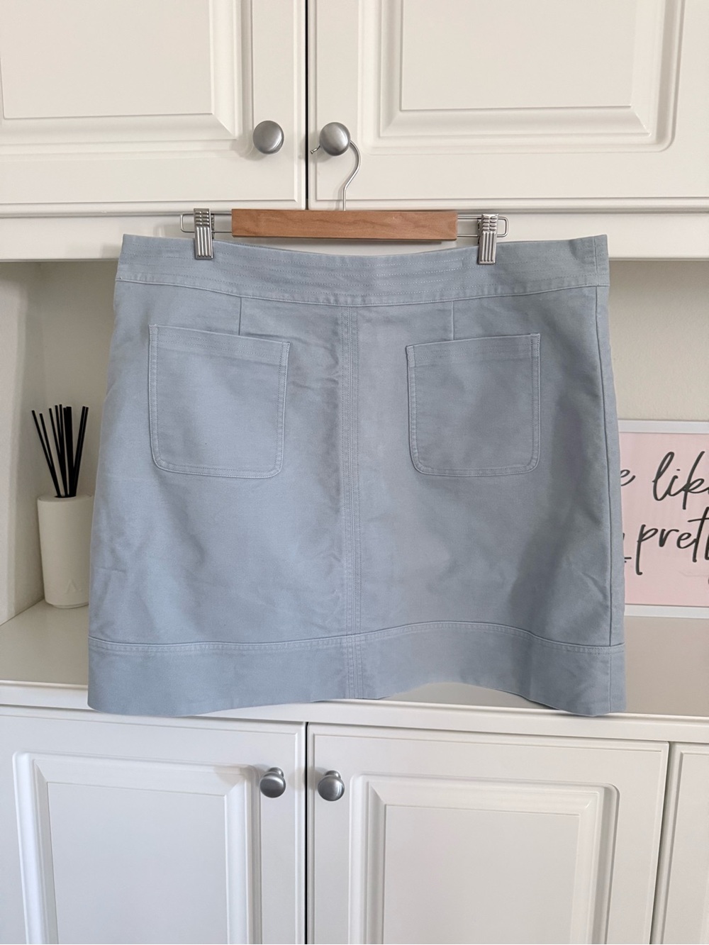 Boden Brushed Cotton Mini A-Line Skirt with Front Patch Pockets